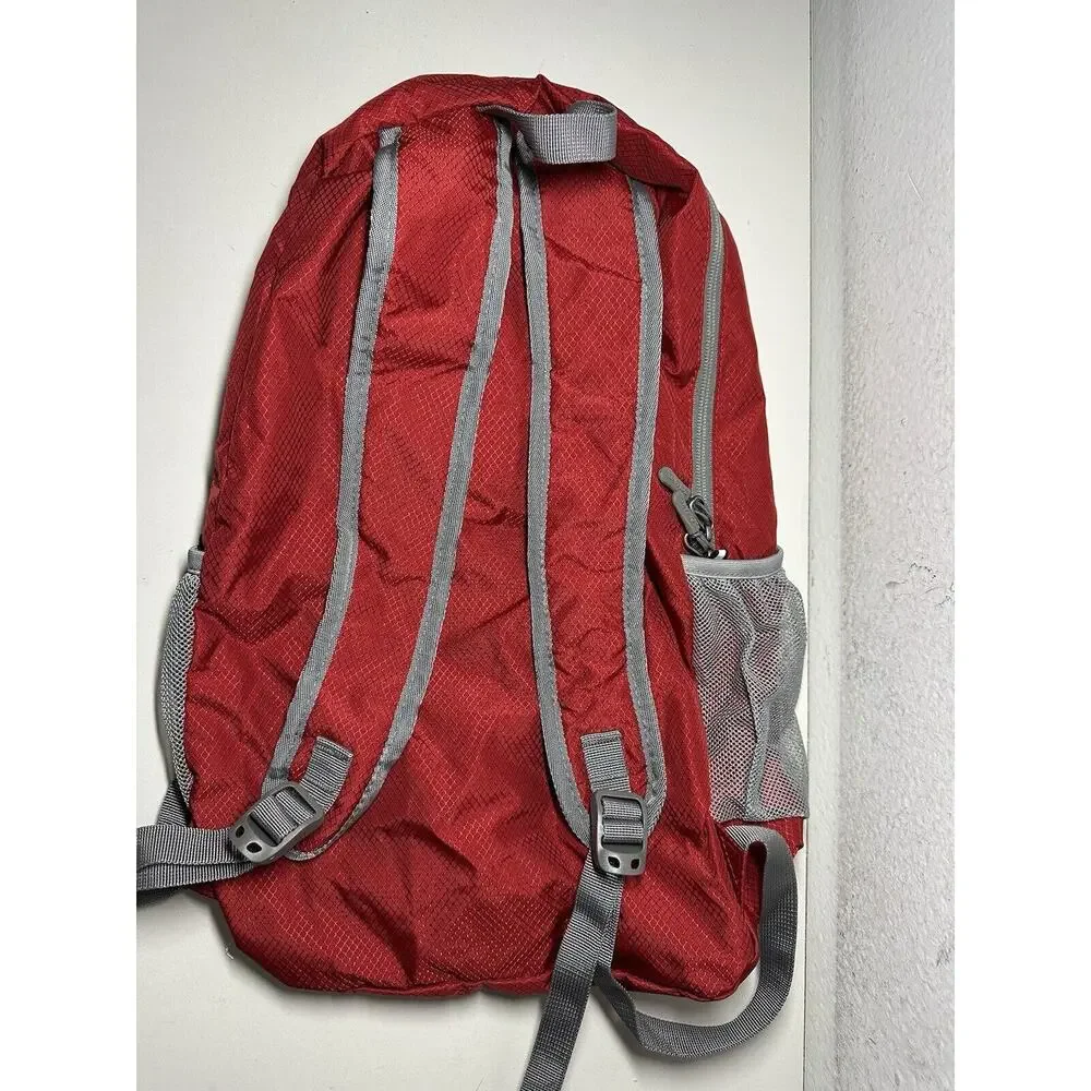 Zomake Joy Of Life Red Fold Up Packable Lightweight Backpack